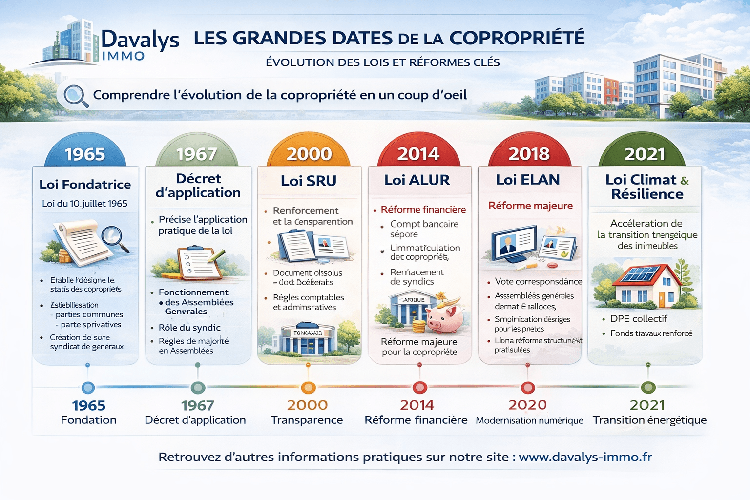 Les grandes dates de la copropriété en France