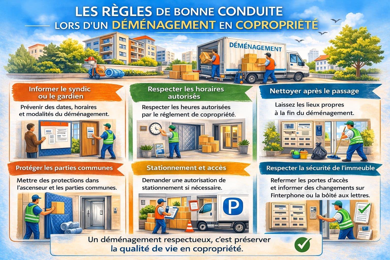 Les règles de bonne conduite lors d'un déménagement en copropriété